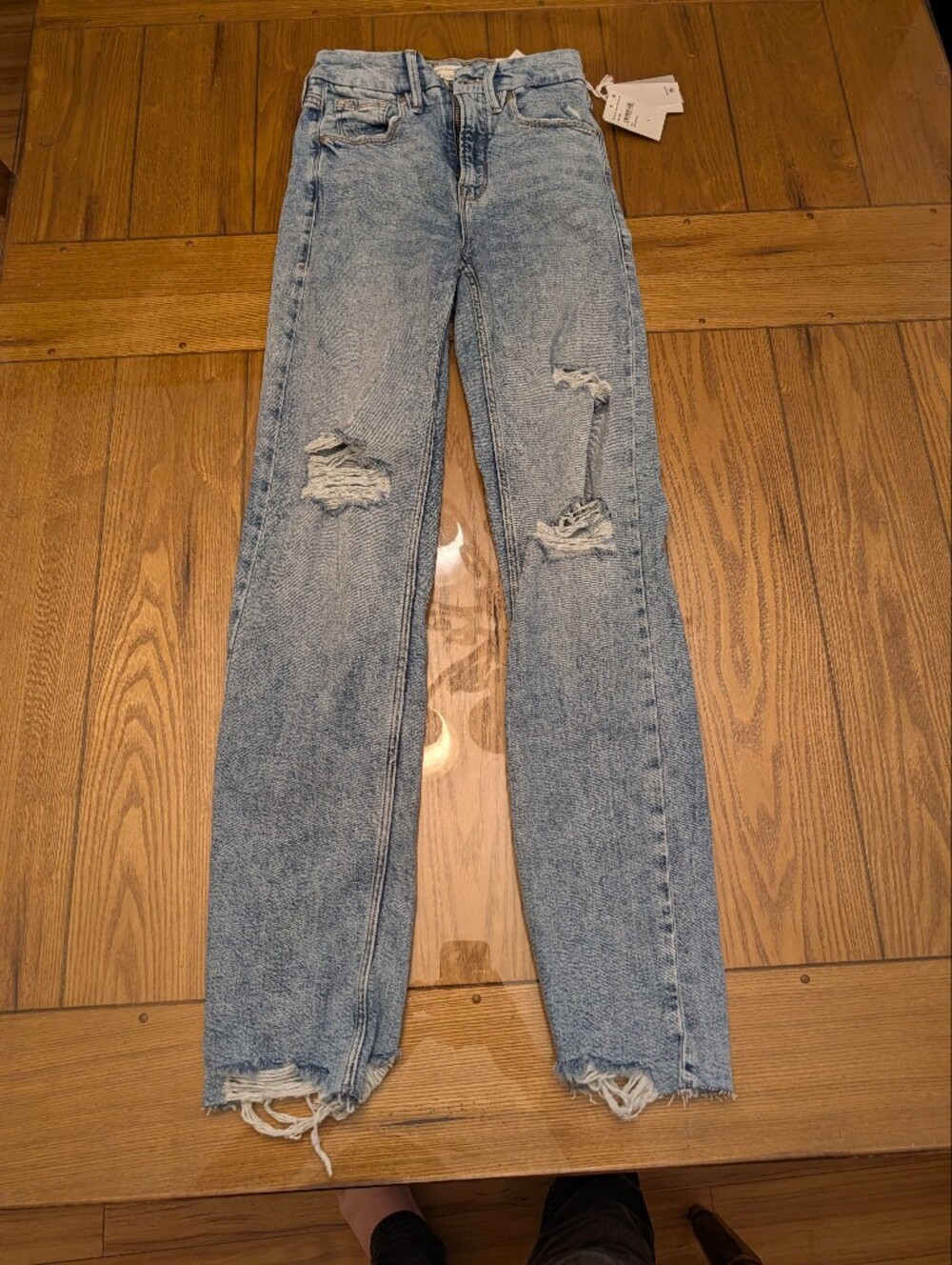 Women's Good American Good Icon High Rise Iconic Straight Leg Size 0/25 NWT